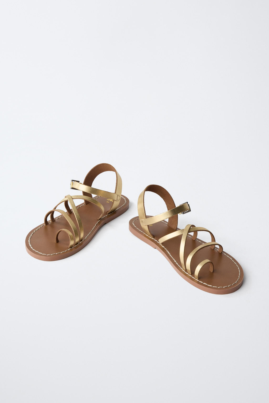SANDALIA PIEL / Oro - Zara фото 3