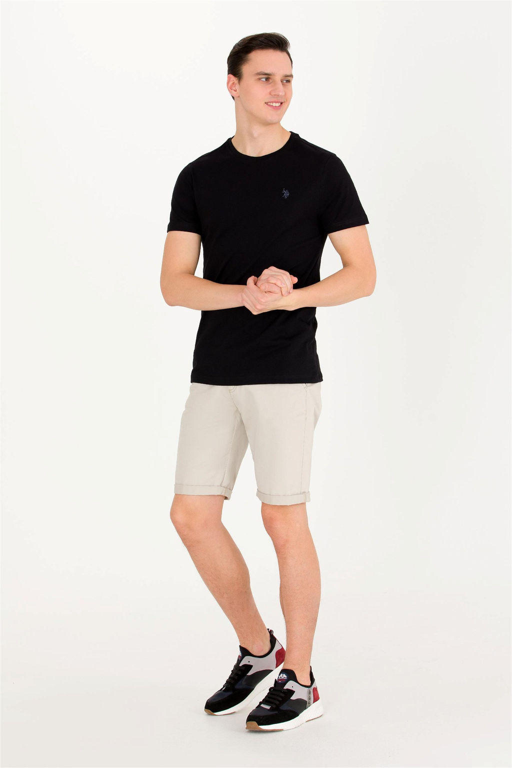 U. S. Polo Assn Мужская черная базовая футболка с круглым вырезом - U.s. polo assn фото 10