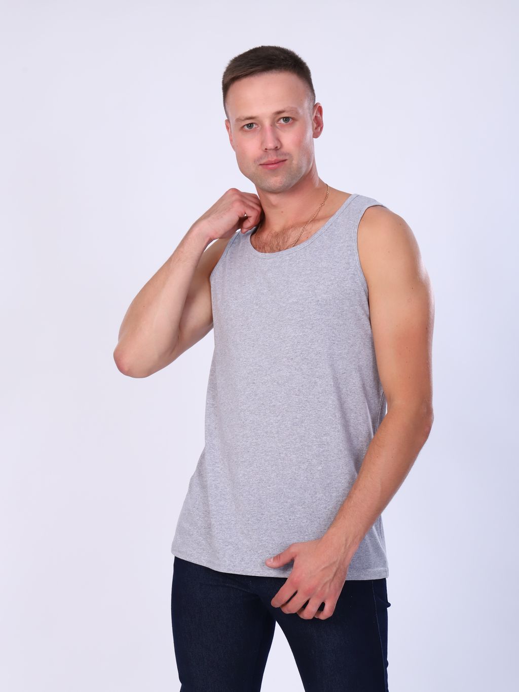 М20 майка мужская (серый) - Иванушка-трикотаж фото 4