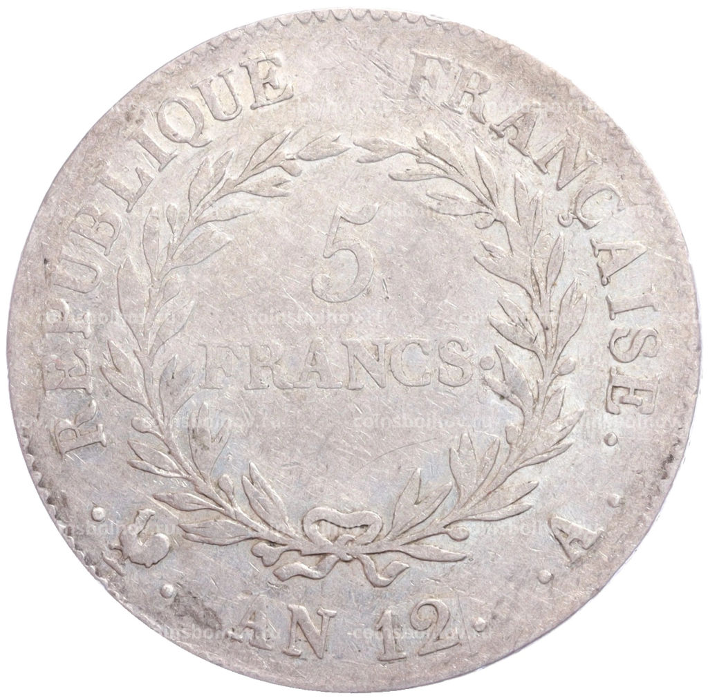 Монета 5 франков 1803 года A Франция