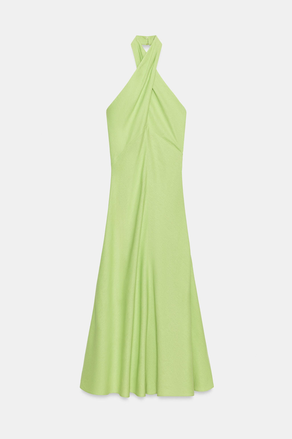 VESTIDO MIDI HALTER CON LINO / Lima - Zara фото 4