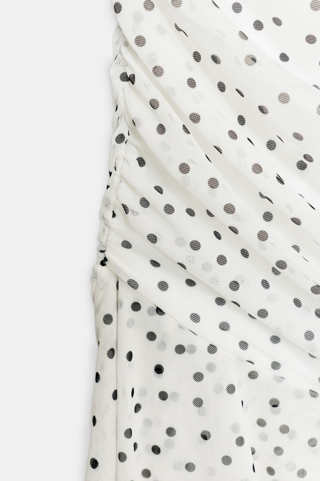 VESTIDO MIDI LUNARES / Blanco / Negro - Zara фото 10