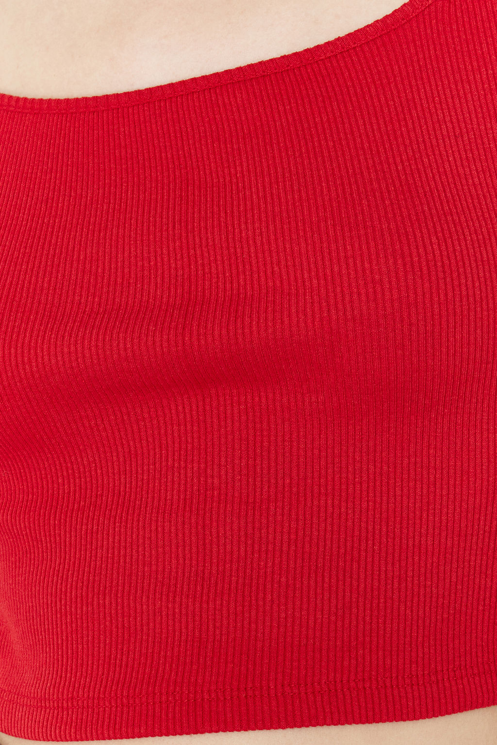 K?rm?z? fitted/vucuda Oturan Fitilli Esnek Orme Bluz TWOSS24BZ00641