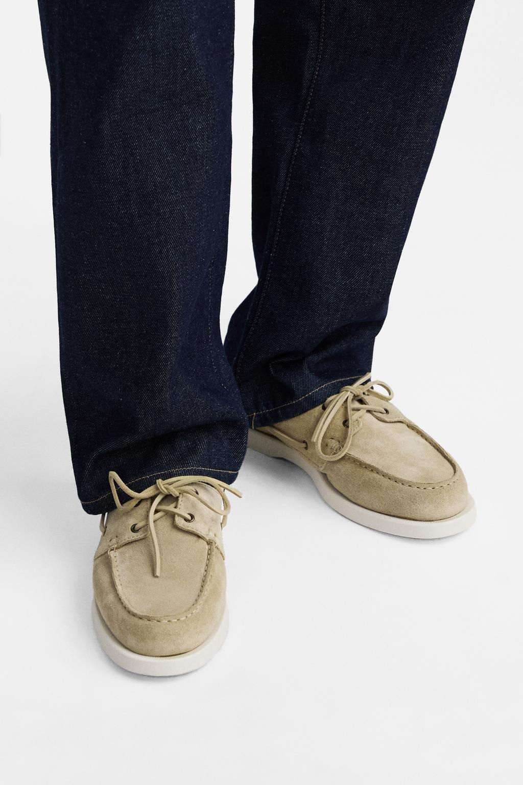 LEATHER DECK SHOES - LIMITED EDITION - Zara фото 4