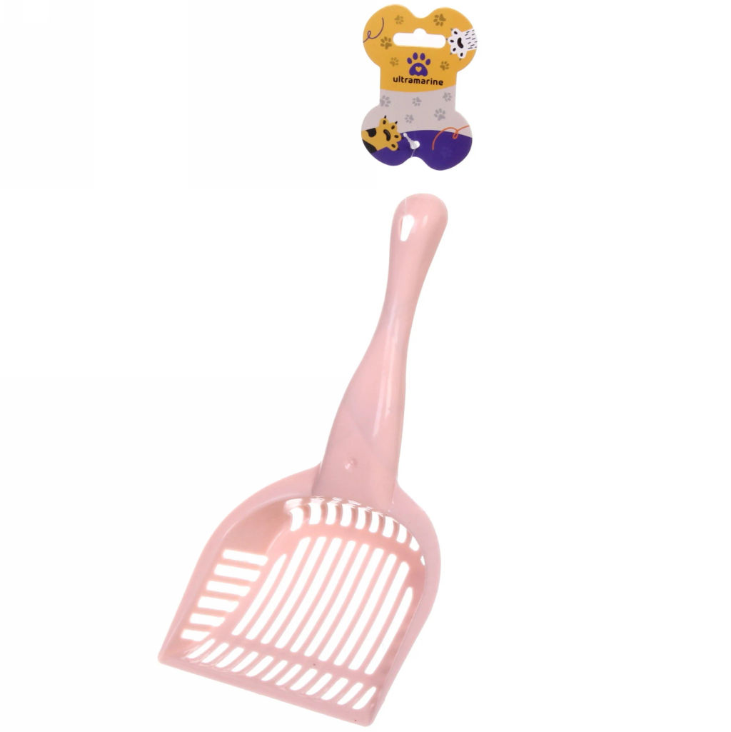 Цена за 4 шт. Совок для кошачьего туалета "ДОНКОТТИКО", классический, цвет бежево-розовый, 28*13,5см (лейбл)