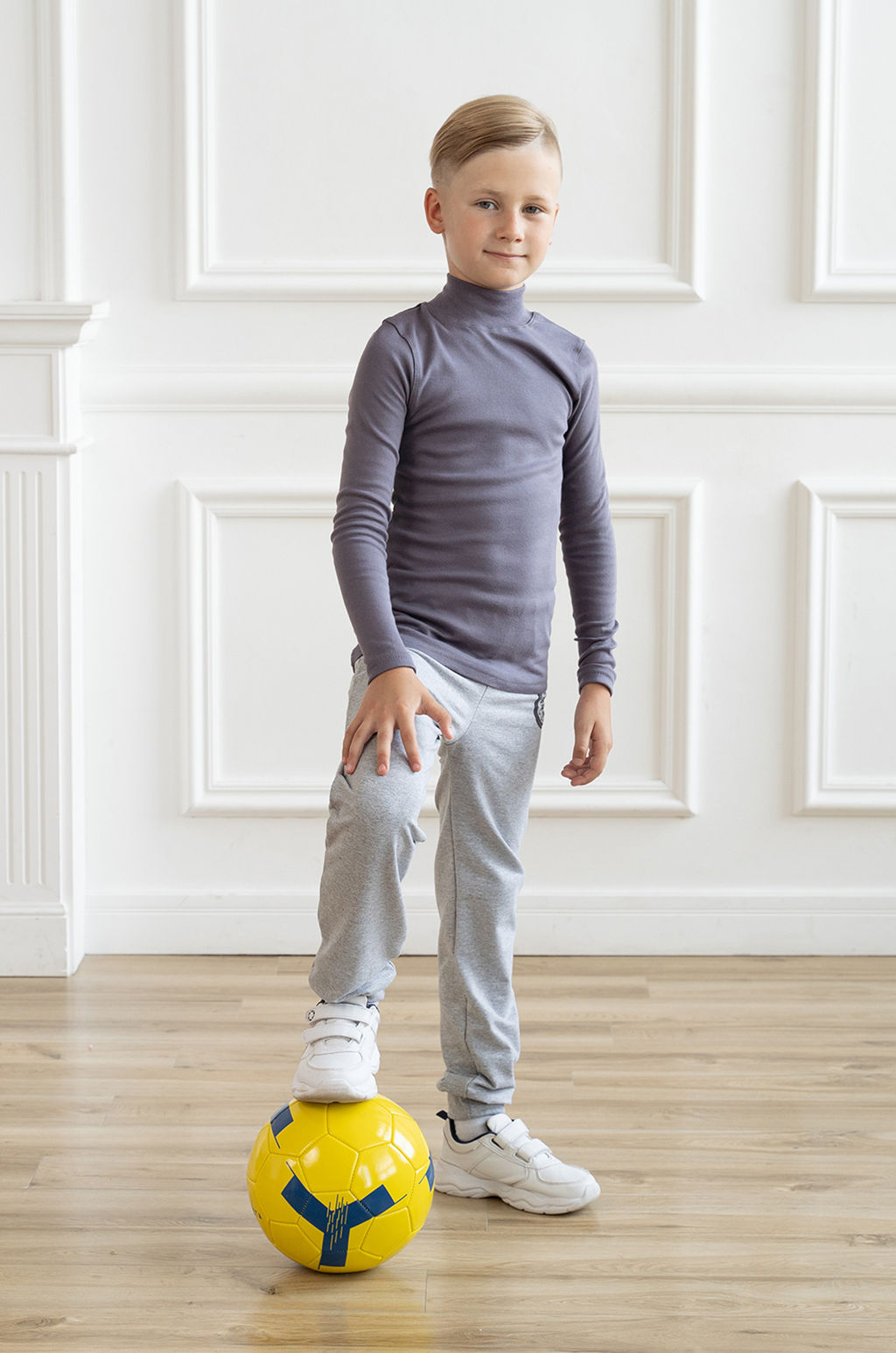 Брюки детские серый меланж скейт