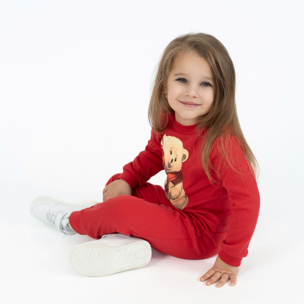 Комплект ясельный красный мишка КМ-1413 (74, 48)