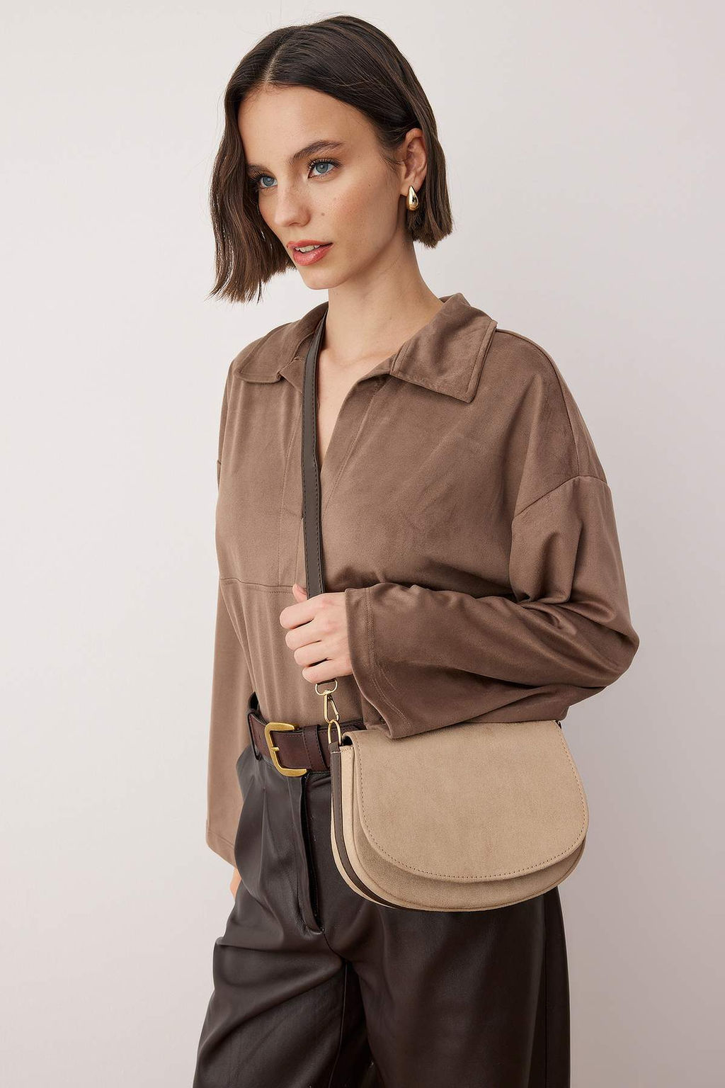 Bej Suet Cift Ask?l? Kad?n City Canta TAKAW26OC00032