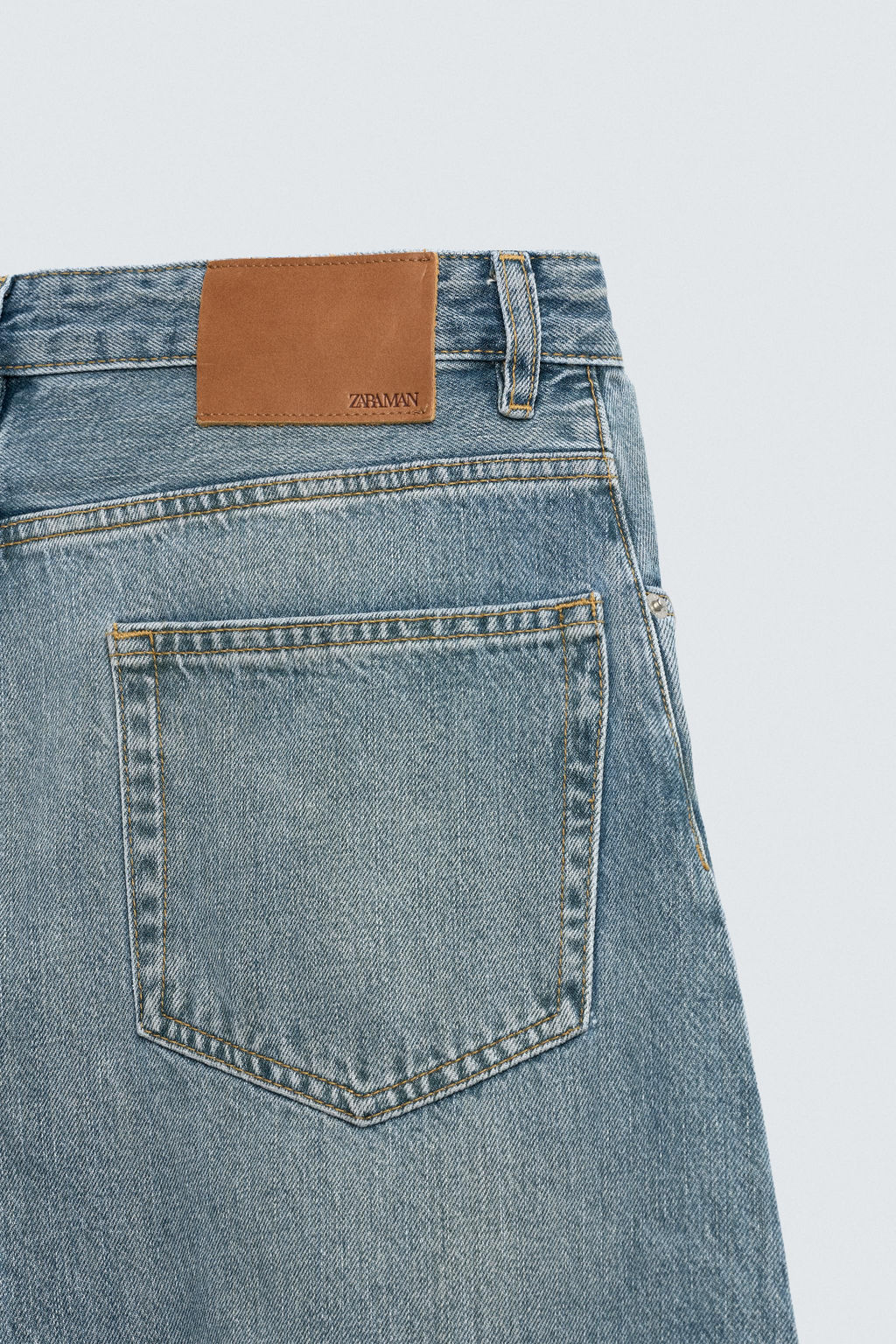 JEANS RELAXED BARREL FIT / Azul / Verde - Zara фото 4