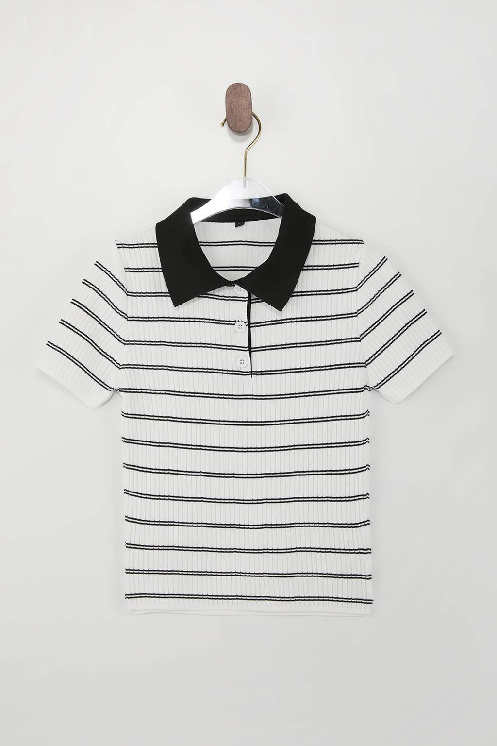 Ekru Polo Yaka Basic Triko Ince Bluz TWOSS26BZ00422 - Trendyolmilla фото 11