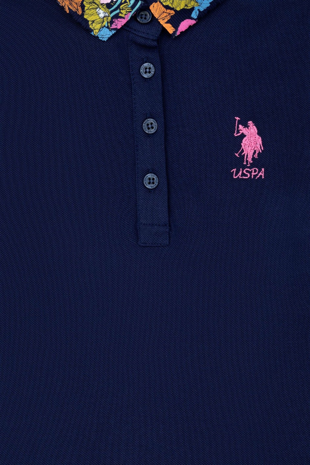Темно-синяя базовая футболка для девочек - U.s. polo assn фото 7