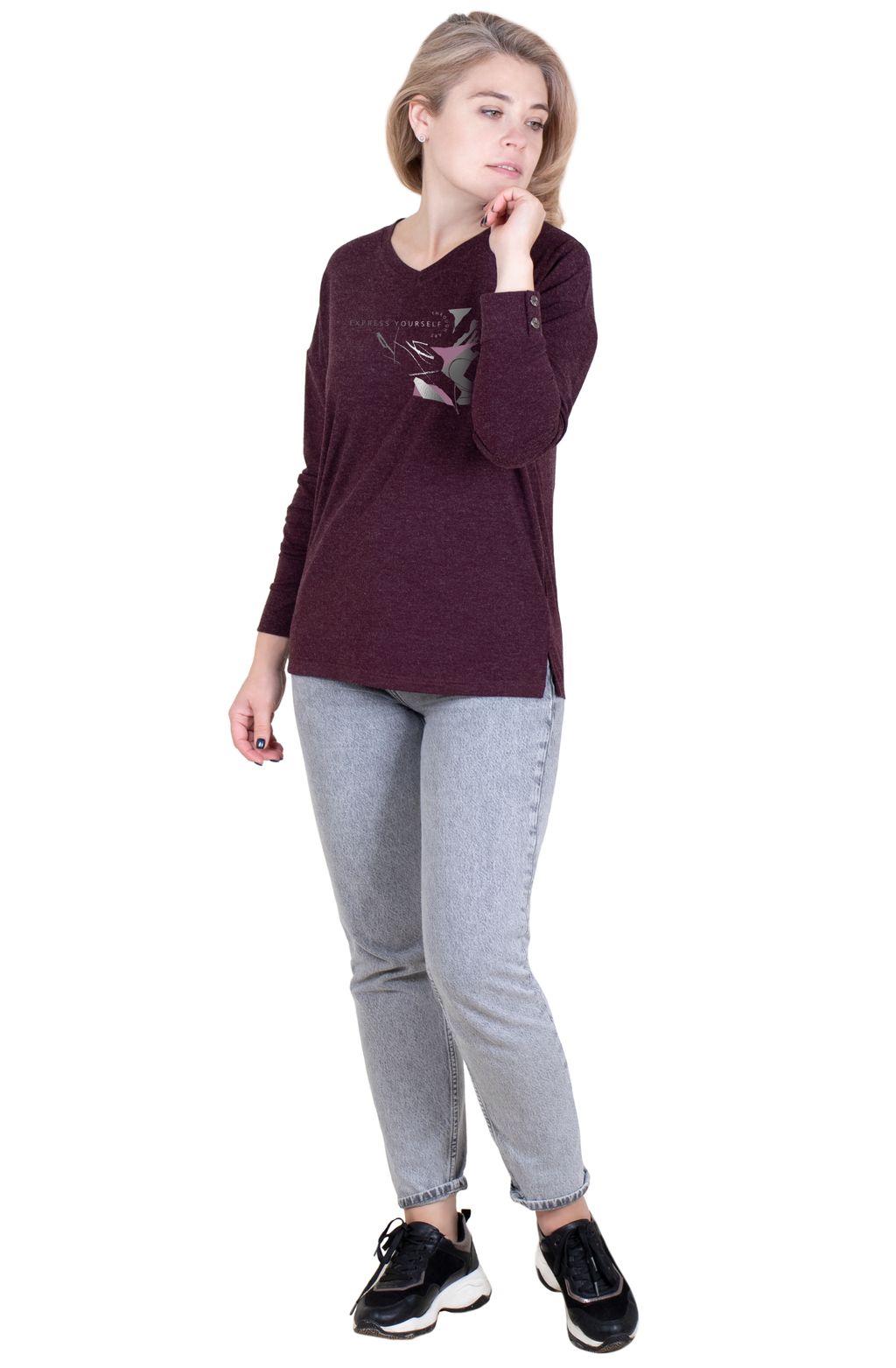 Джемпер Силуэт Х-352 (46-60) ангора - Лотос фото 5