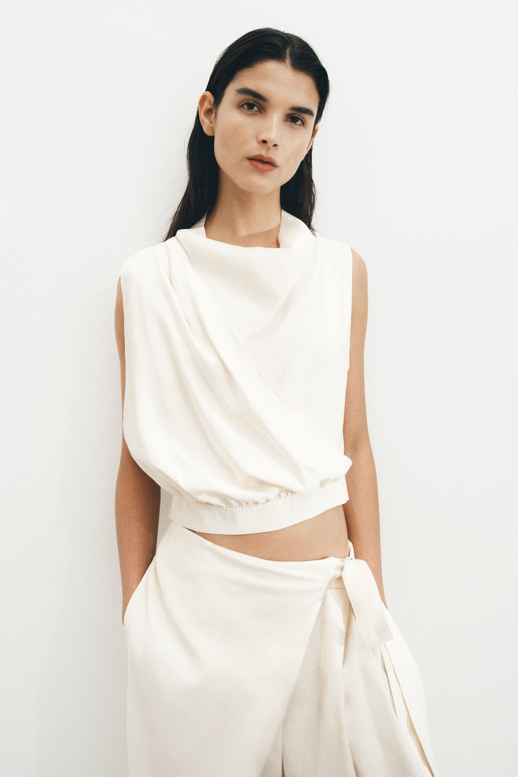 Top drapeado en mezcla de modal - H&m фото 4