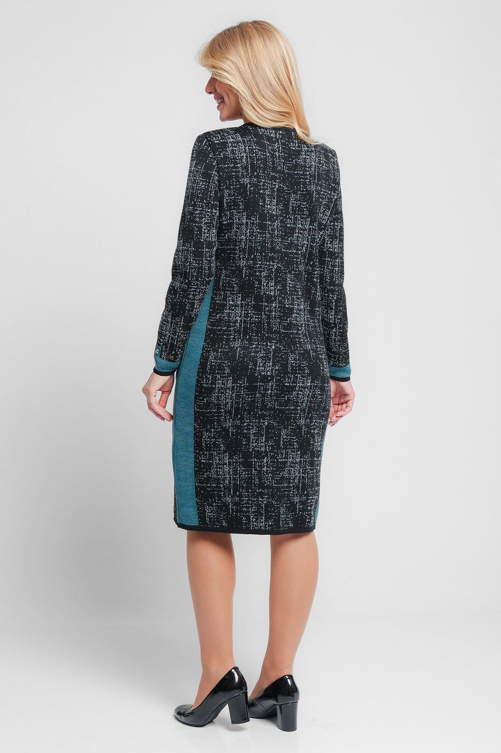 ЗЛАТА Платье С 1556/черный-гроза - Злата Стиль фото 8