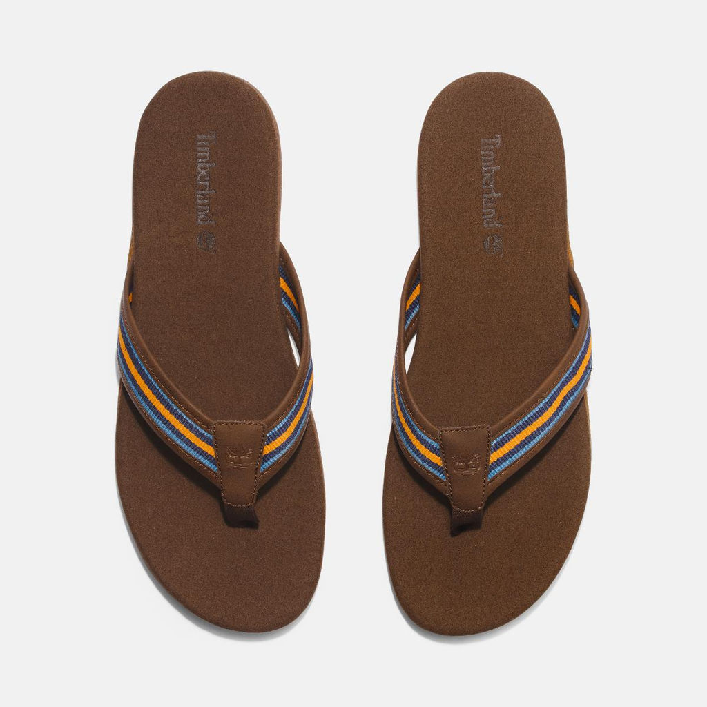 Сандалии Timberland Seaton Bay Strap Slide коричневые  фото 3