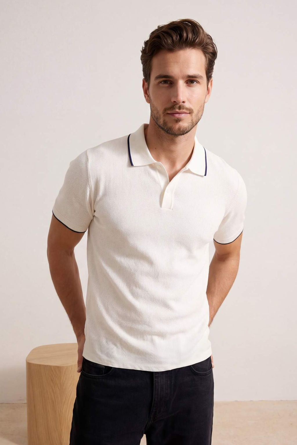 Tas Regular Polo Yaka Duz Polo Yaka T-shirt TMNSS26PO00020