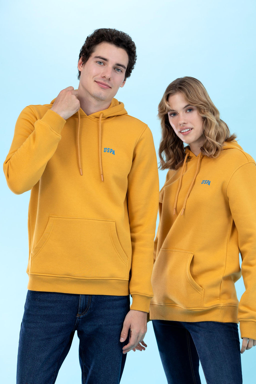 U. S. Polo Assn Базовый горчичный свитшот с капюшоном (унисекс) - U.s. polo assn фото 8