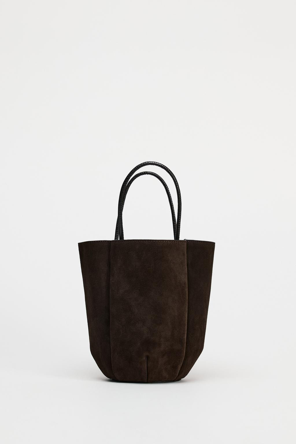 MINI LEATHER BUCKET BAG - Zara фото 2