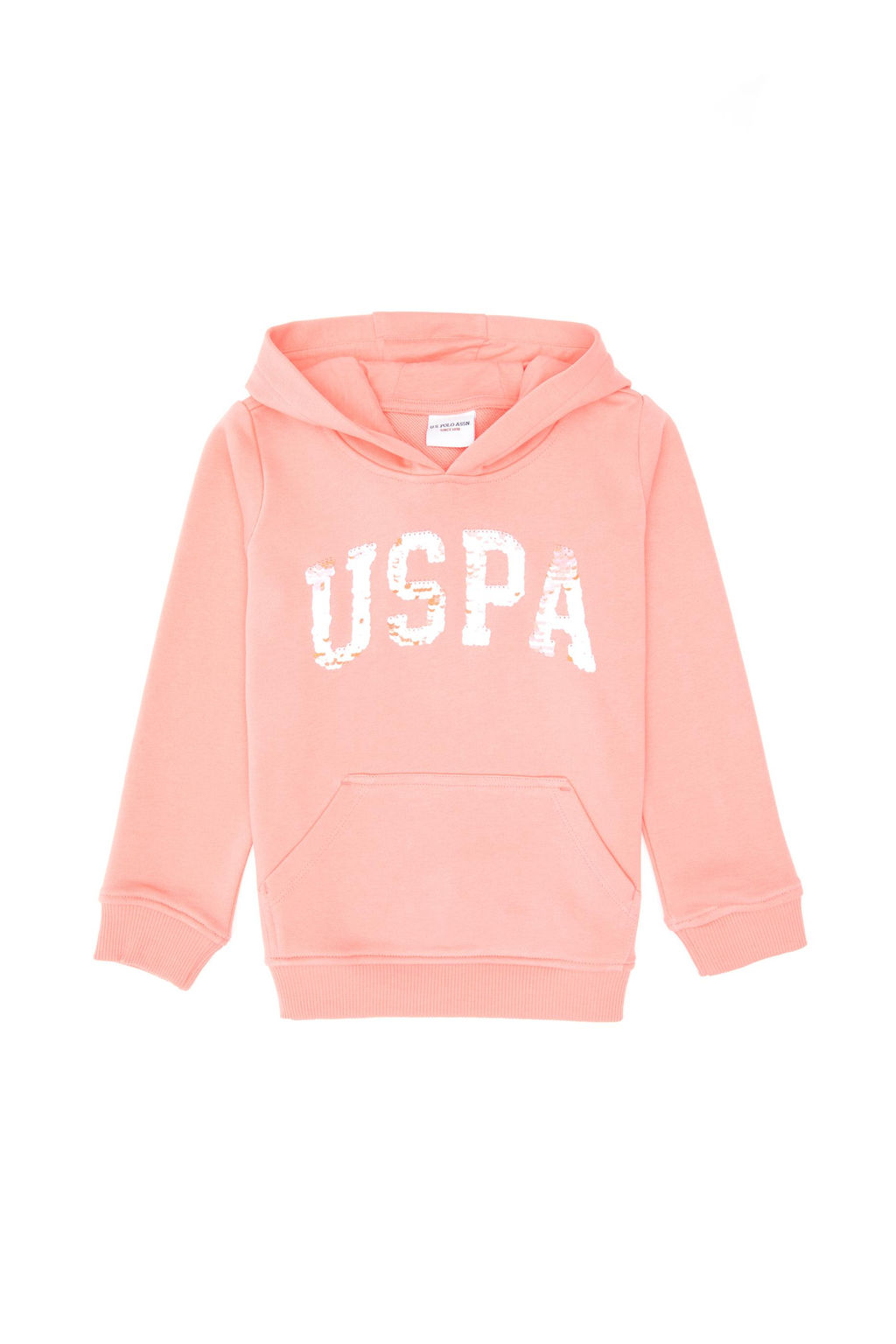 K_z _ocuk Neon Pembe Payet __lemeli Kap__onlu Basic Sweatshirt Sepette S_rpriz _ndirim