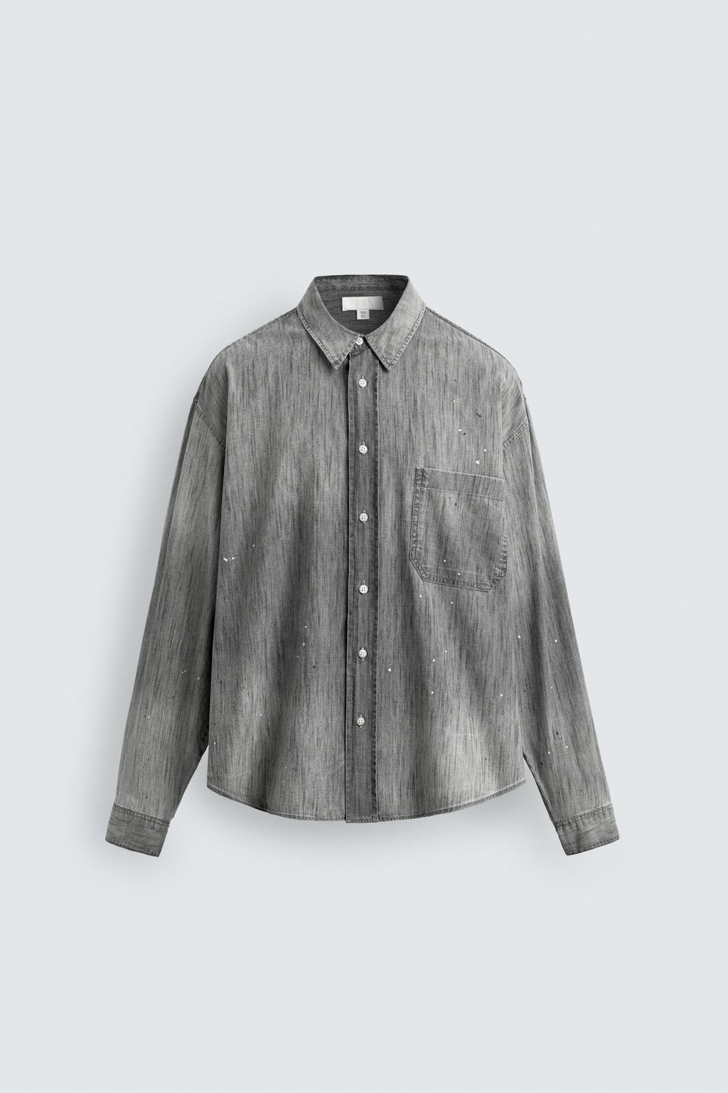 SPLASH-WASH DENIM SHIRT - Zara фото 5