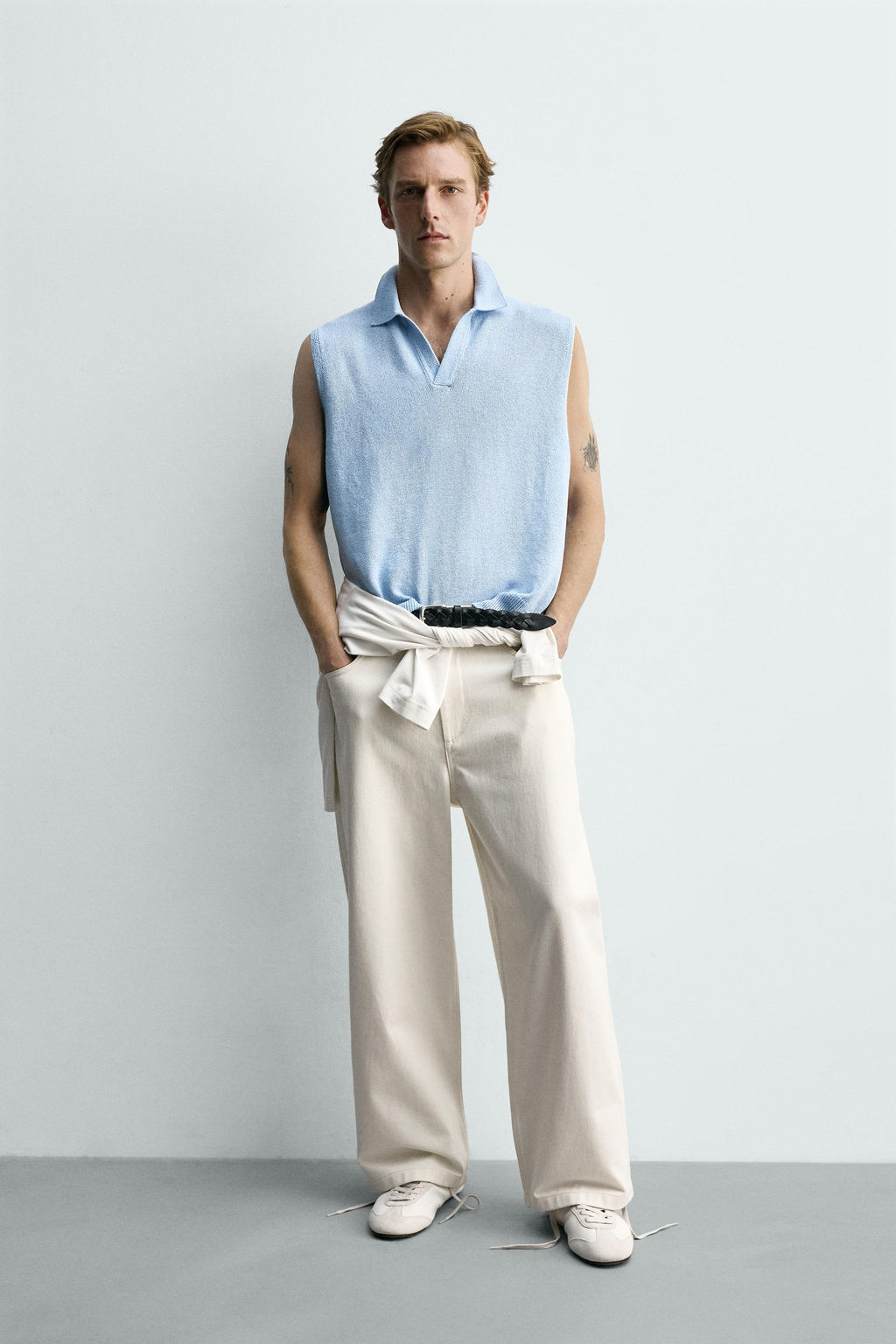 CAMISA PUNTO RELAXED FIT / Beige claro - Zara фото 11