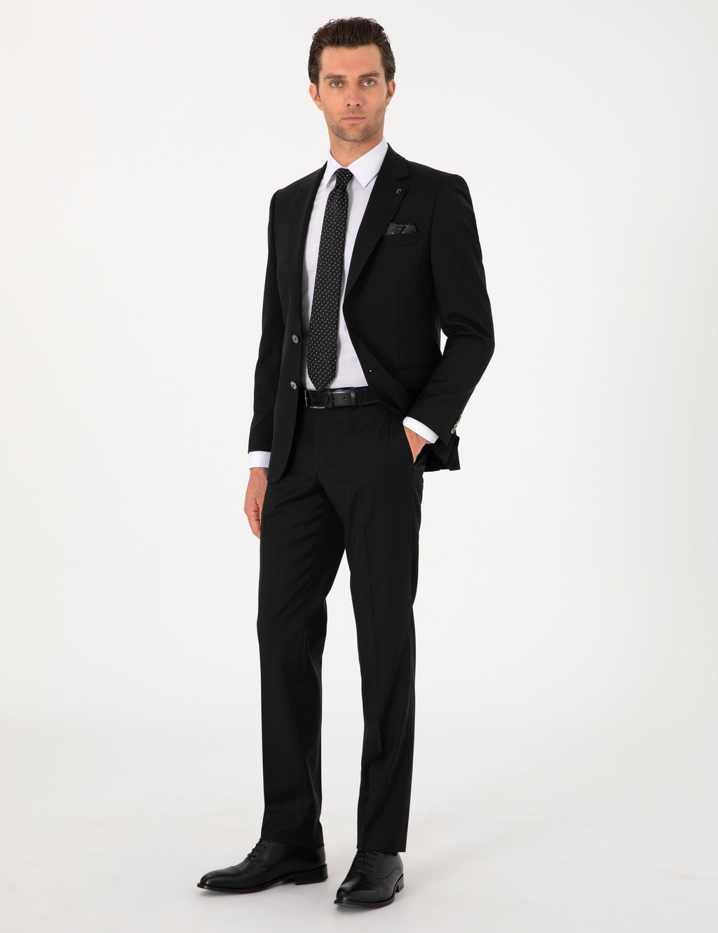 Siyah Slim Fit %100 Y_n Klasik Tak_m Elbise - Cacharel фото 4