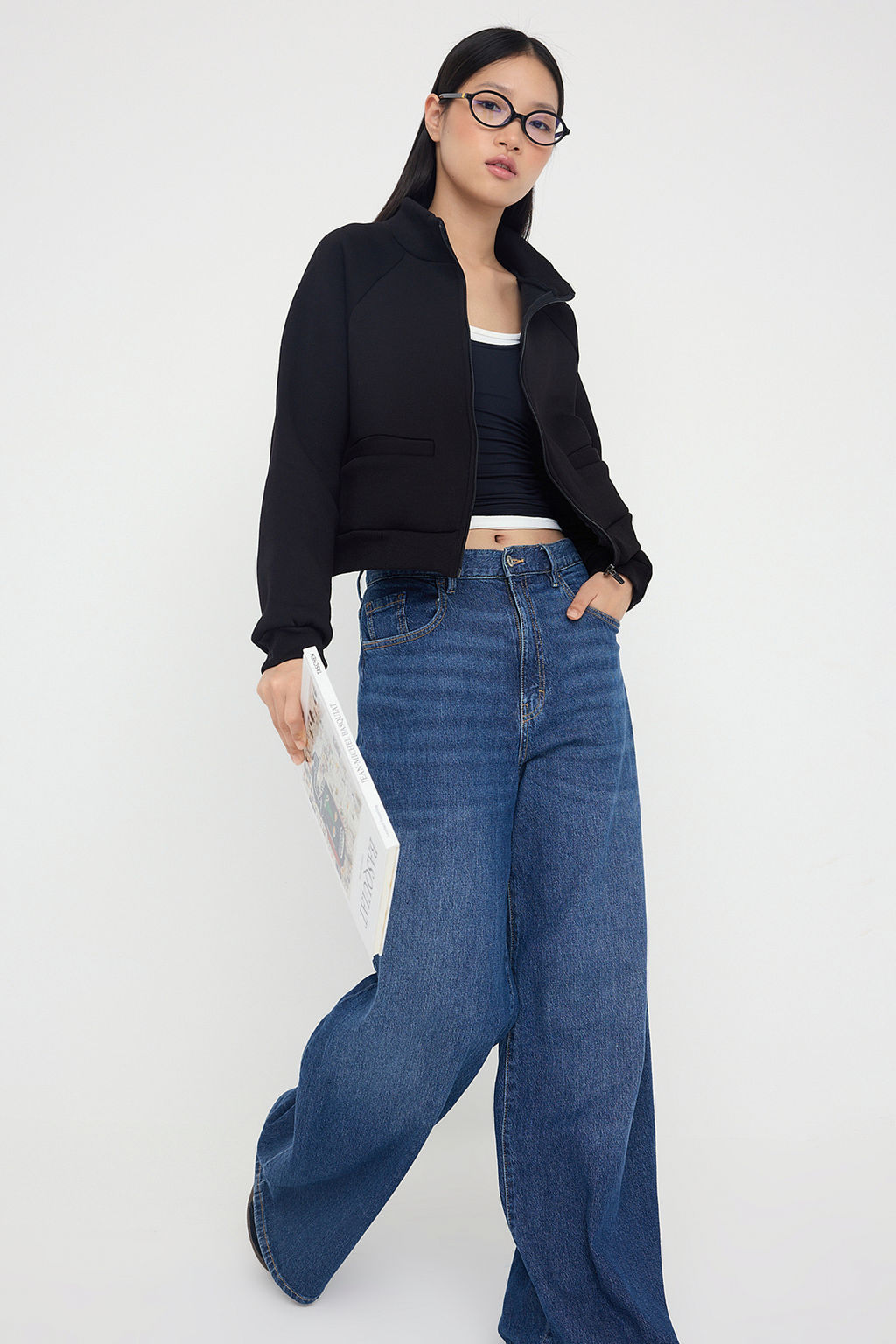 Teen Gri Melanj Regular Kal?p Fermuarl? Dik Yaka Kal?n Ici Polarl? Orme Sweatshirt TWOAW26SW00017 - Trendyolmilla фото 9