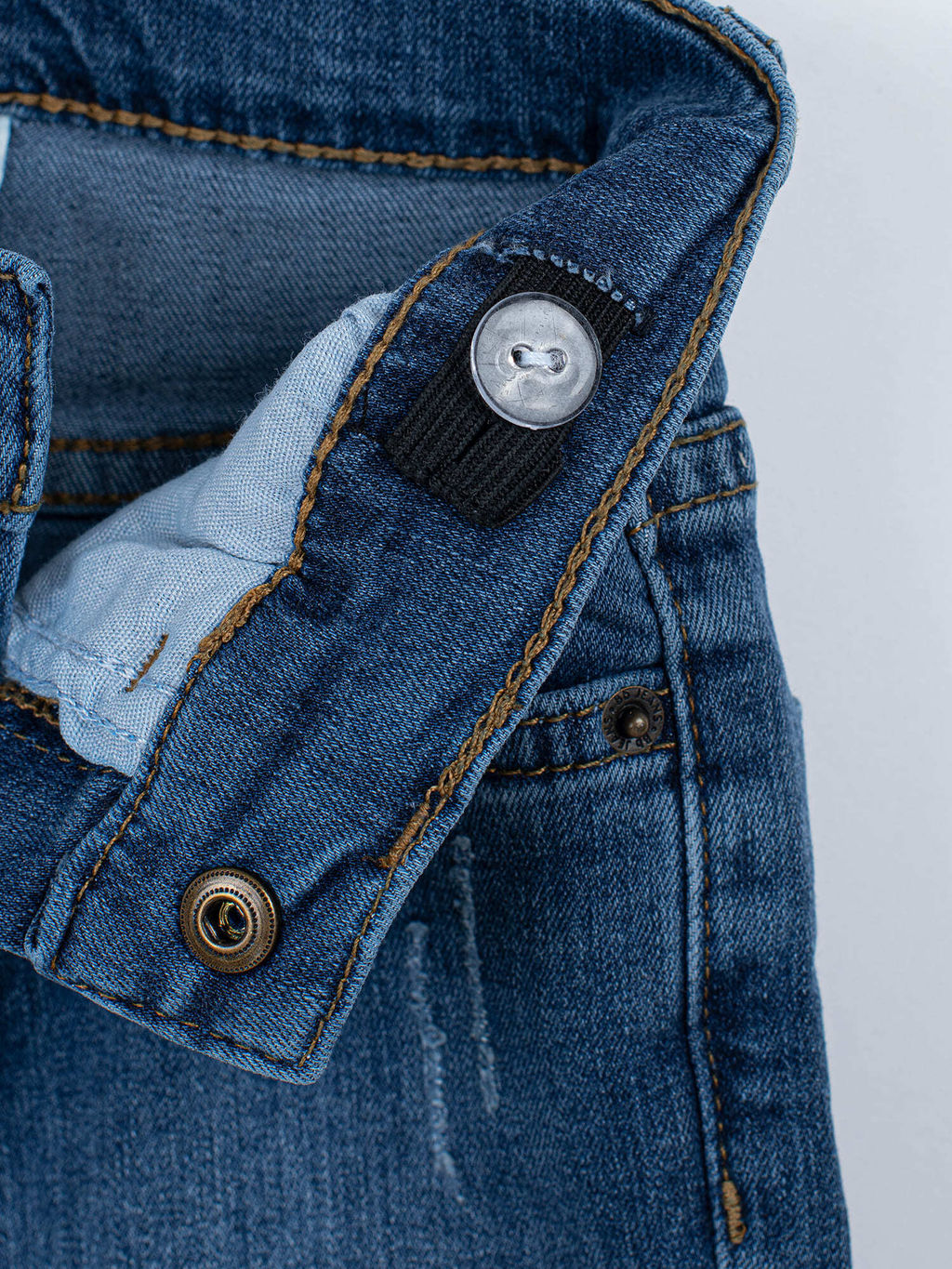 Джинсы прямые Синие - Bungly фото 5