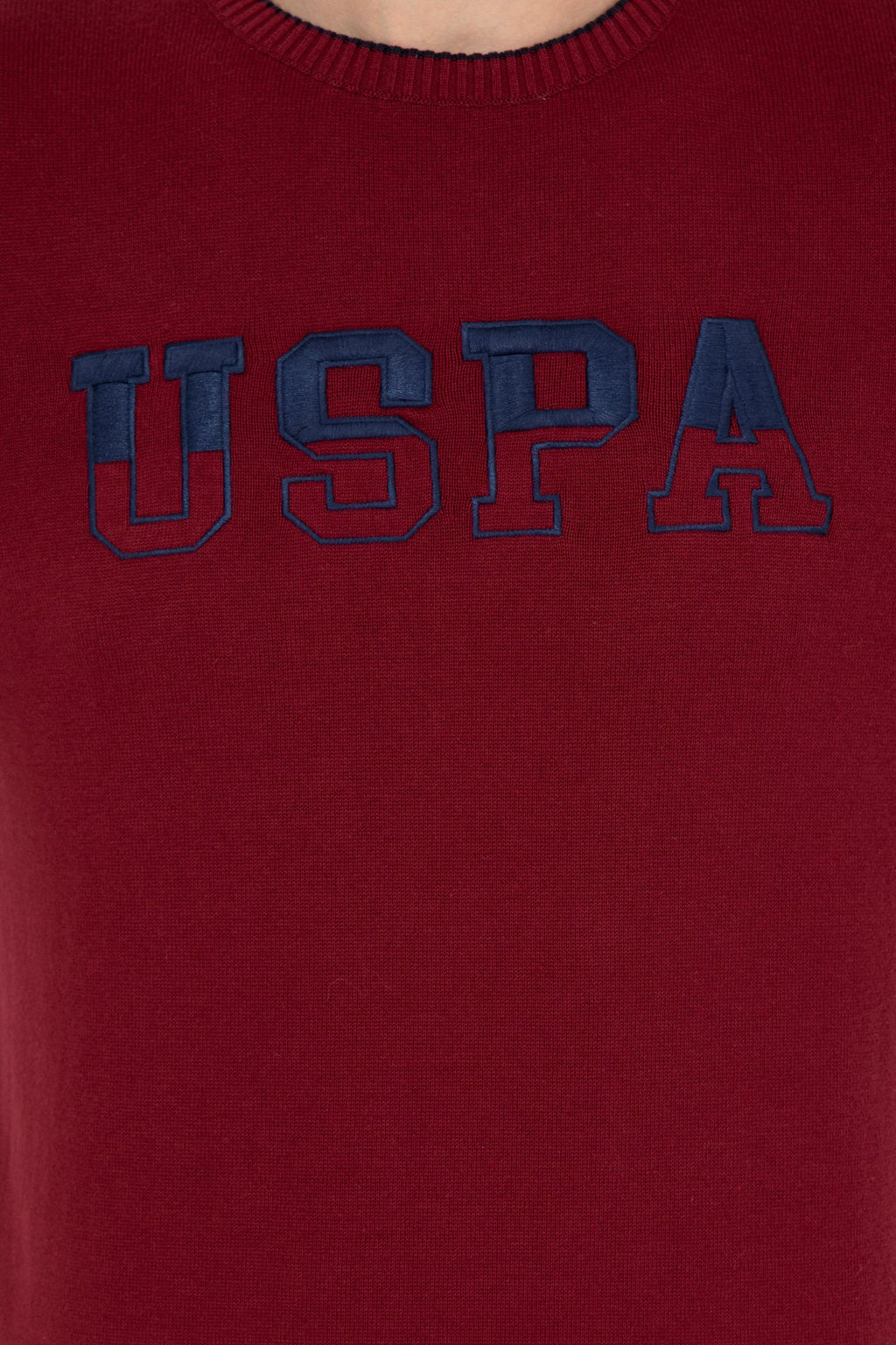 U. S. Polo Assn / Мужской бордово-красный трикотаж с круглым вырезом - U.s. polo assn фото 18