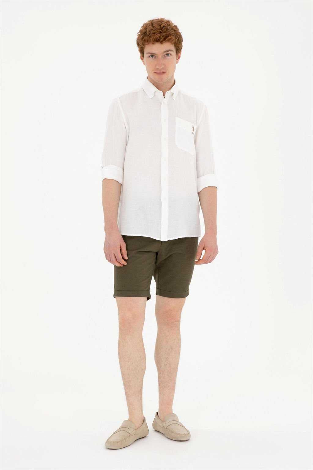 Мужская белая рубашка с длинным рукавом Неожиданная скидка в корзине - U.s. polo assn фото 4