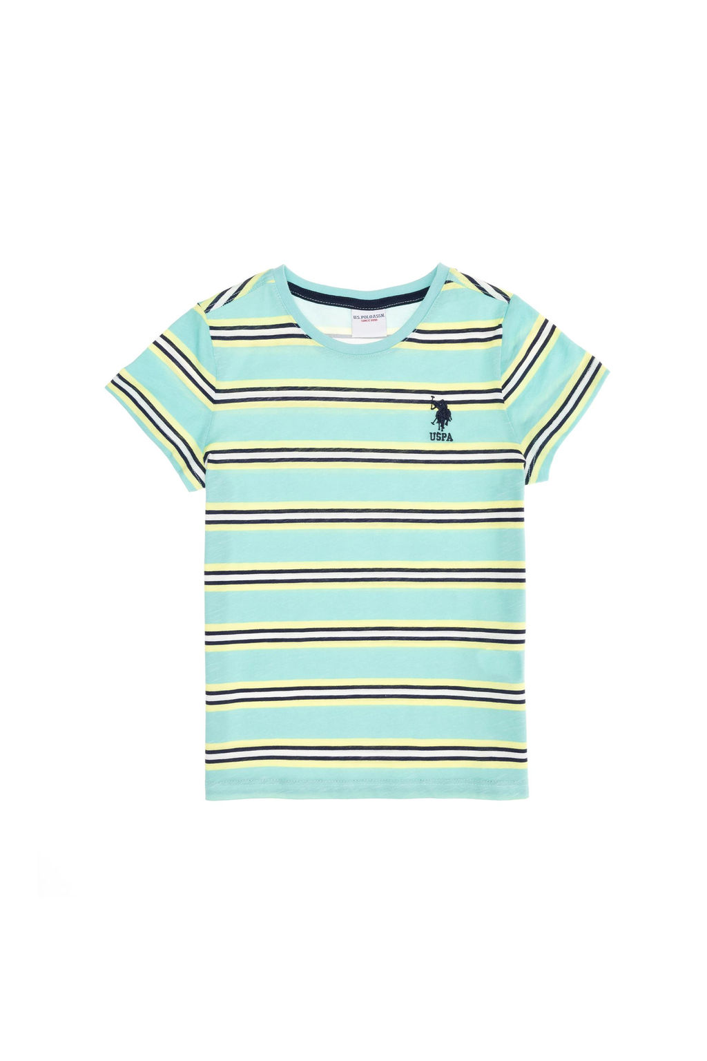 U. S. Polo Assn Детская мятно-зеленая футболка с круглым вырезом