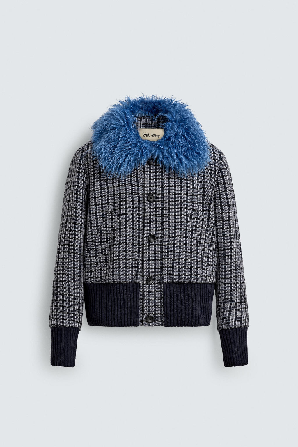 CONTRAST CHECK BOMBER JACKET HARRY LAMBERT FOR ZARA X DISNEY  фото 7