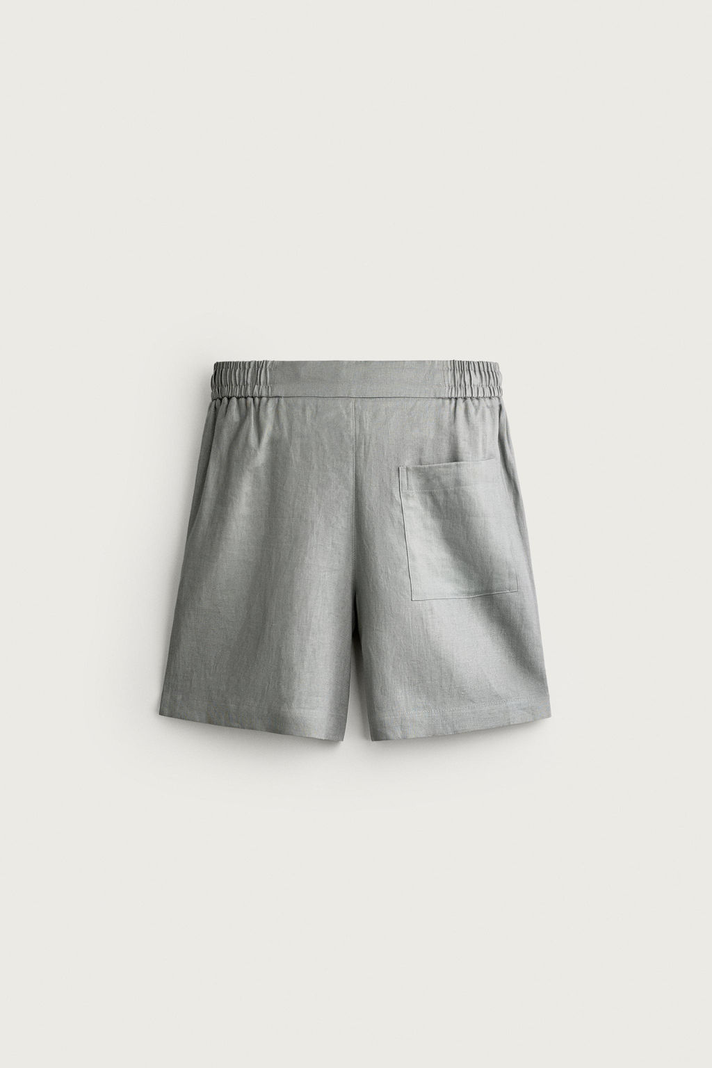 BERMUDA RELAXED FIT 100% LINO / Gris claro - Zara фото 12
