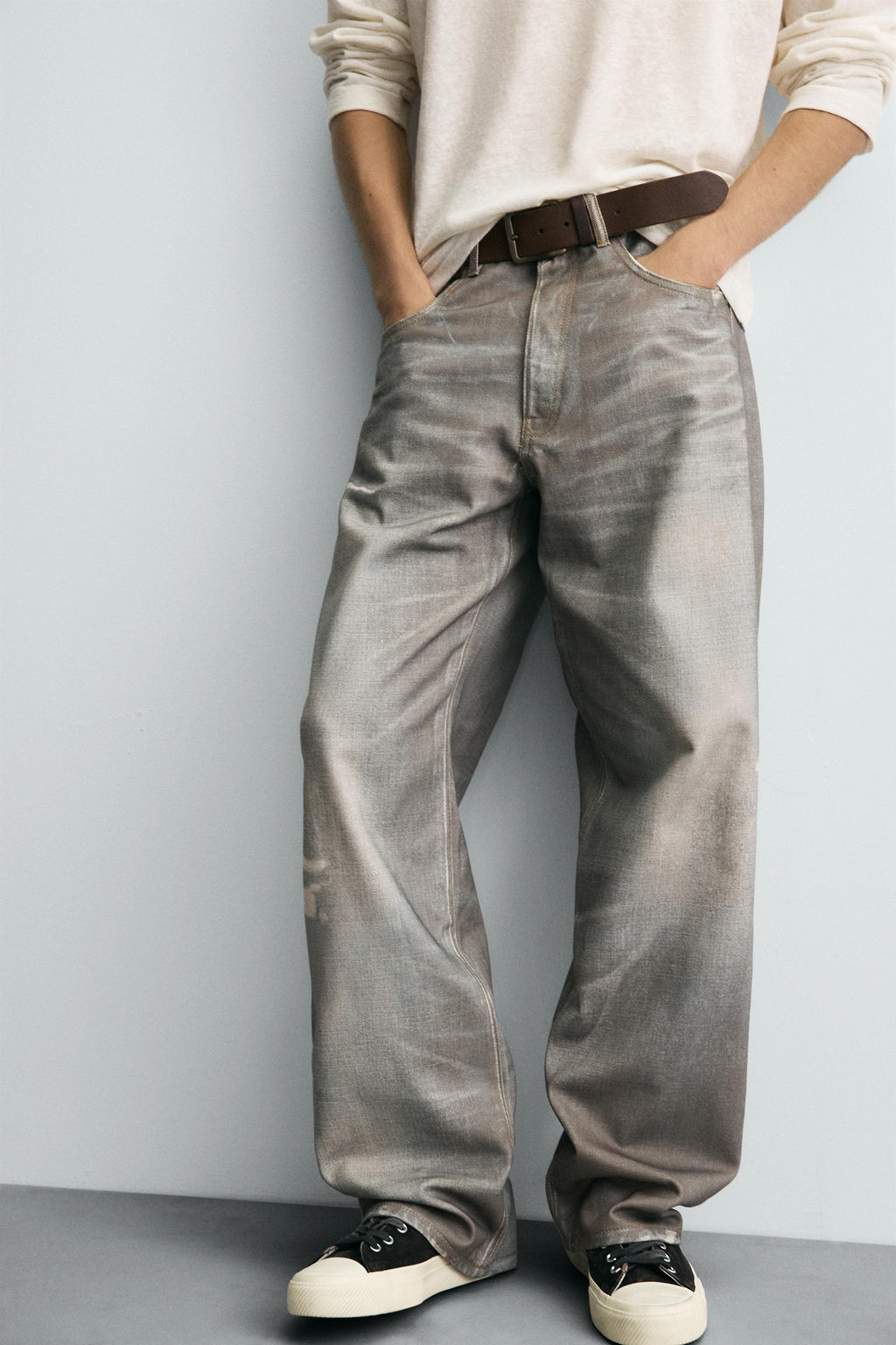 PRINTED BAGGY FIT JEANS - Zara фото 5