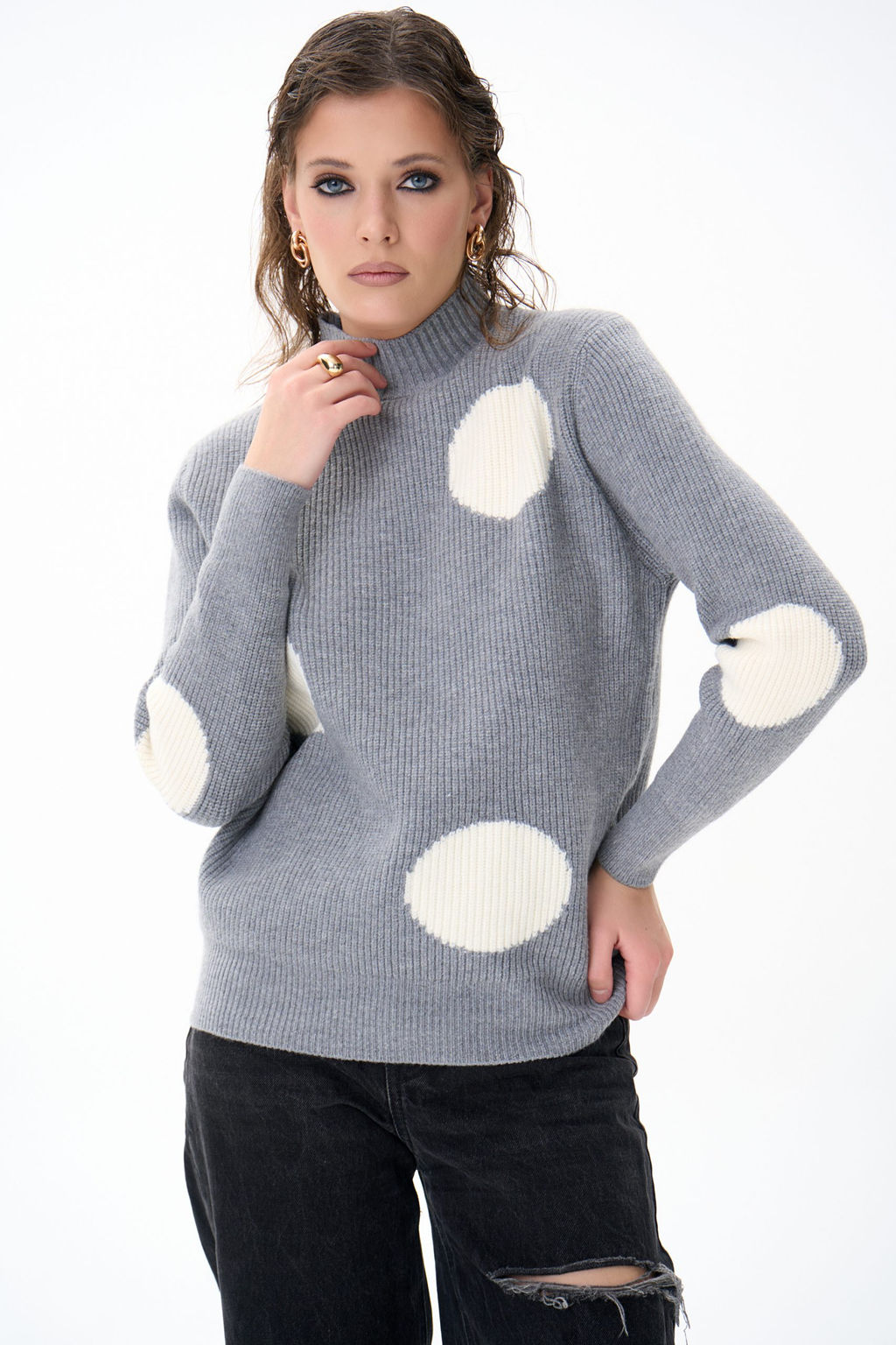 Свитер Зои (серый) - Эльза фото 8