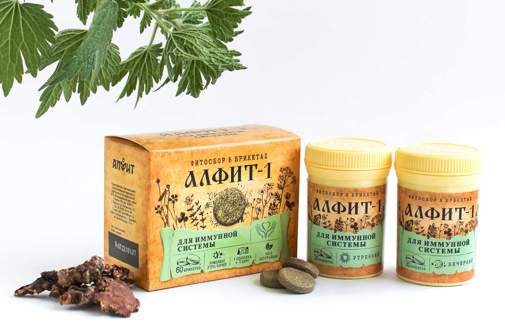 Алфит-1 Иммуномодулирующий БАД в брикетах Алфит 1183