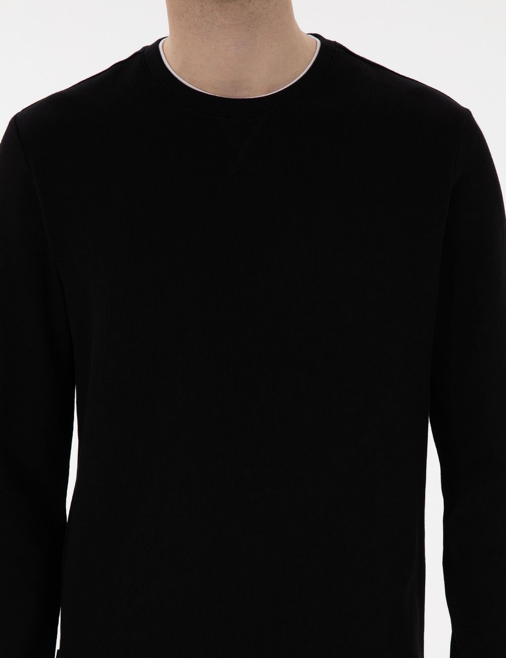 Siyah Regular Fit Sweatshirt - Pierre cardin фото 6
