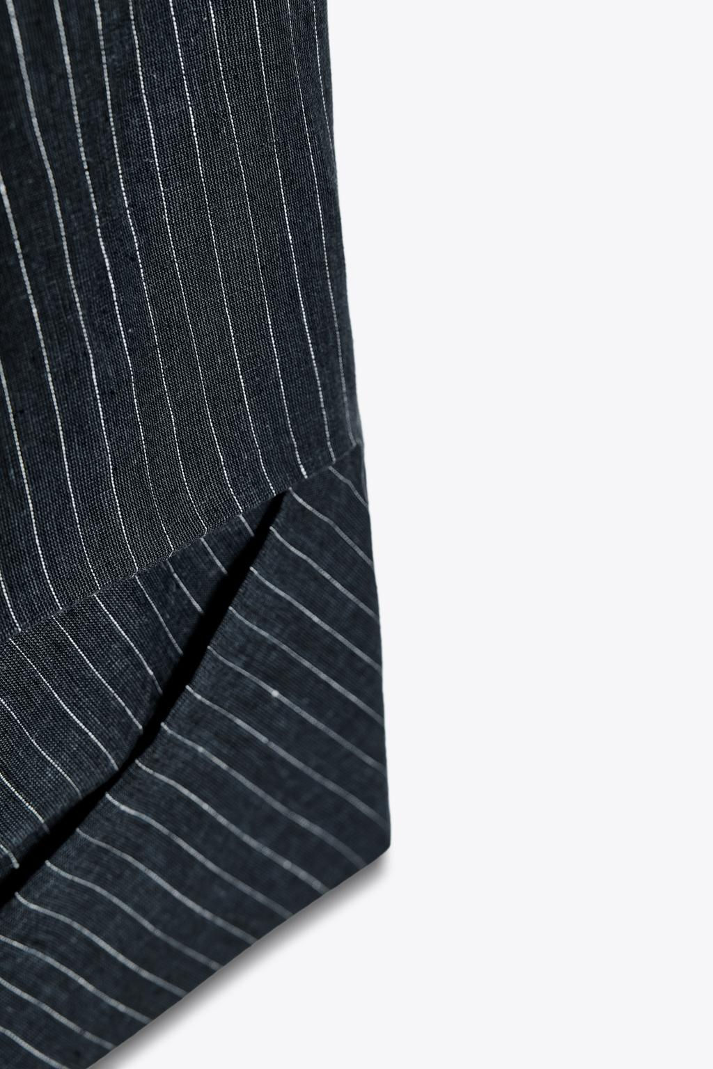 STRIPED BALLOON LINEN BLEND TROUSERS ZW COLLECTION - Zara фото 6