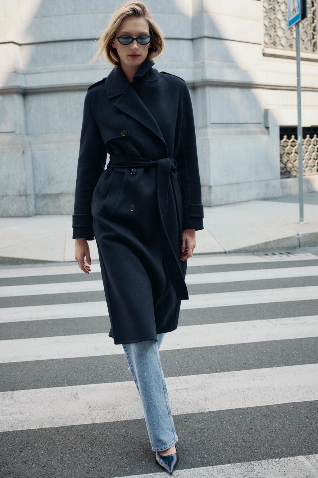 WOOL COAT WITH BELT