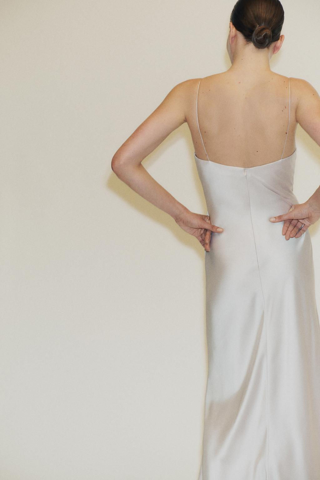 LONG SATIN DRESS - Zara фото 5