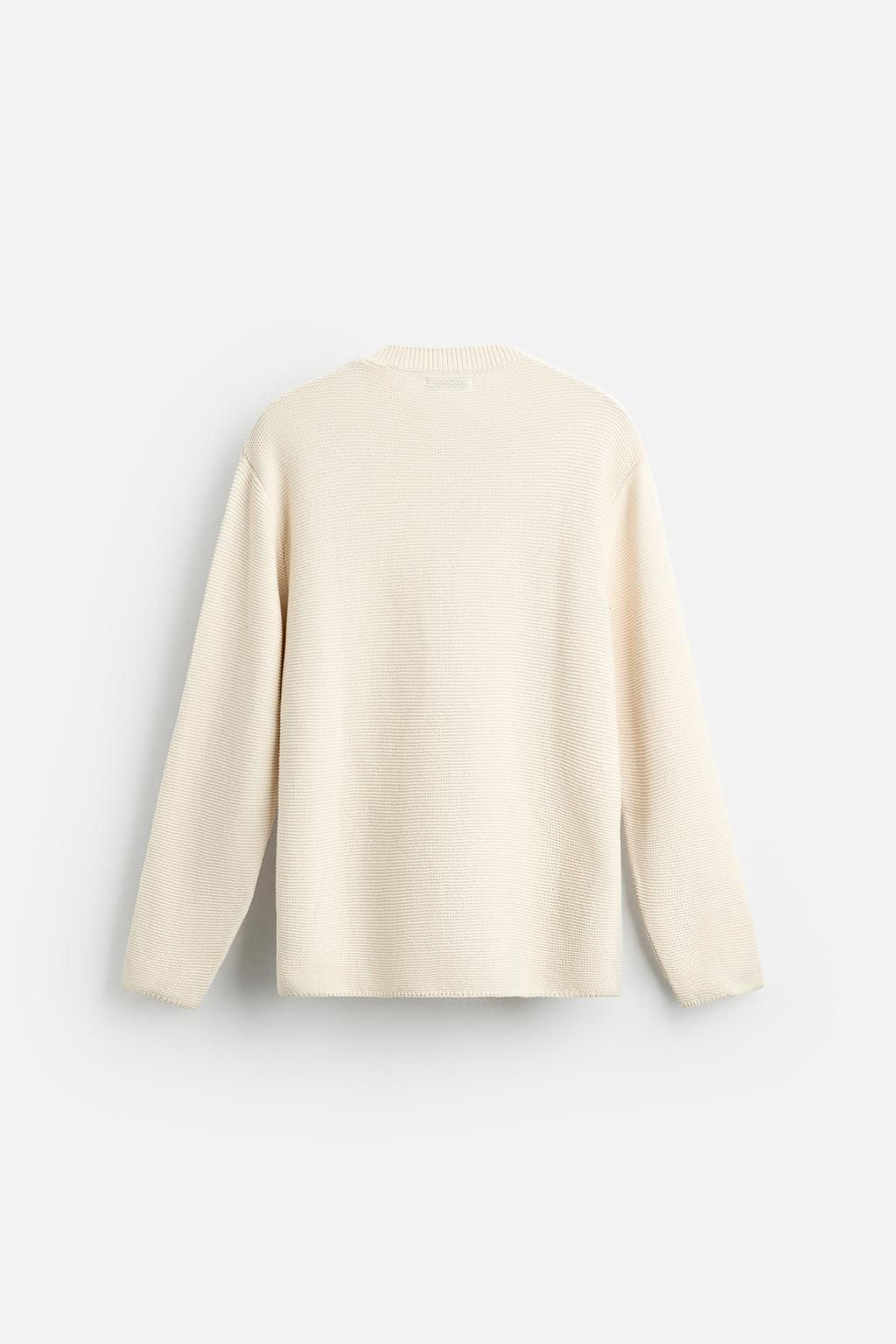 TEXTURED COTTON BLEND SWEATER - Zara фото 19