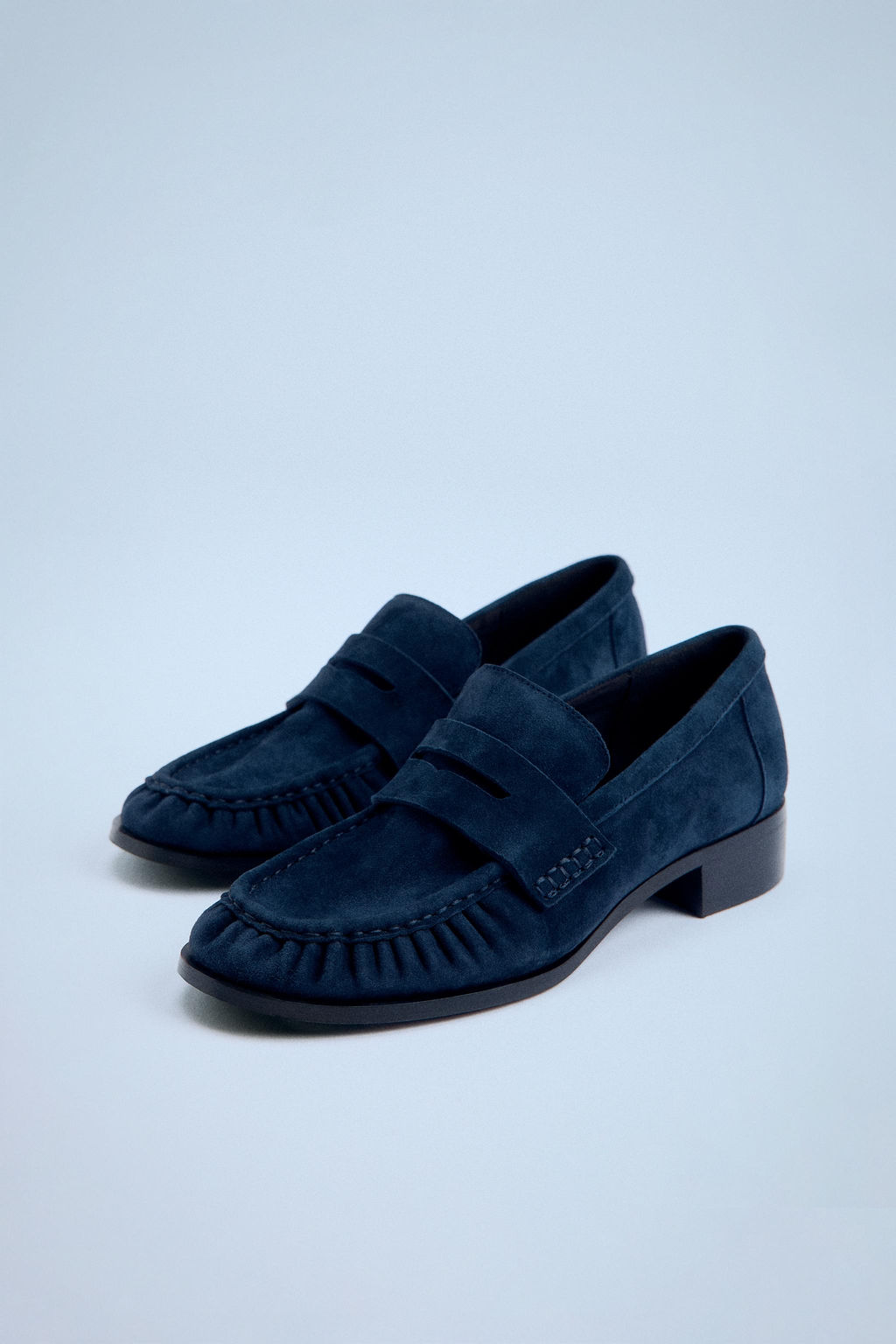 RUCHED SPLIT SUEDE LOAFERS - Zara фото 5