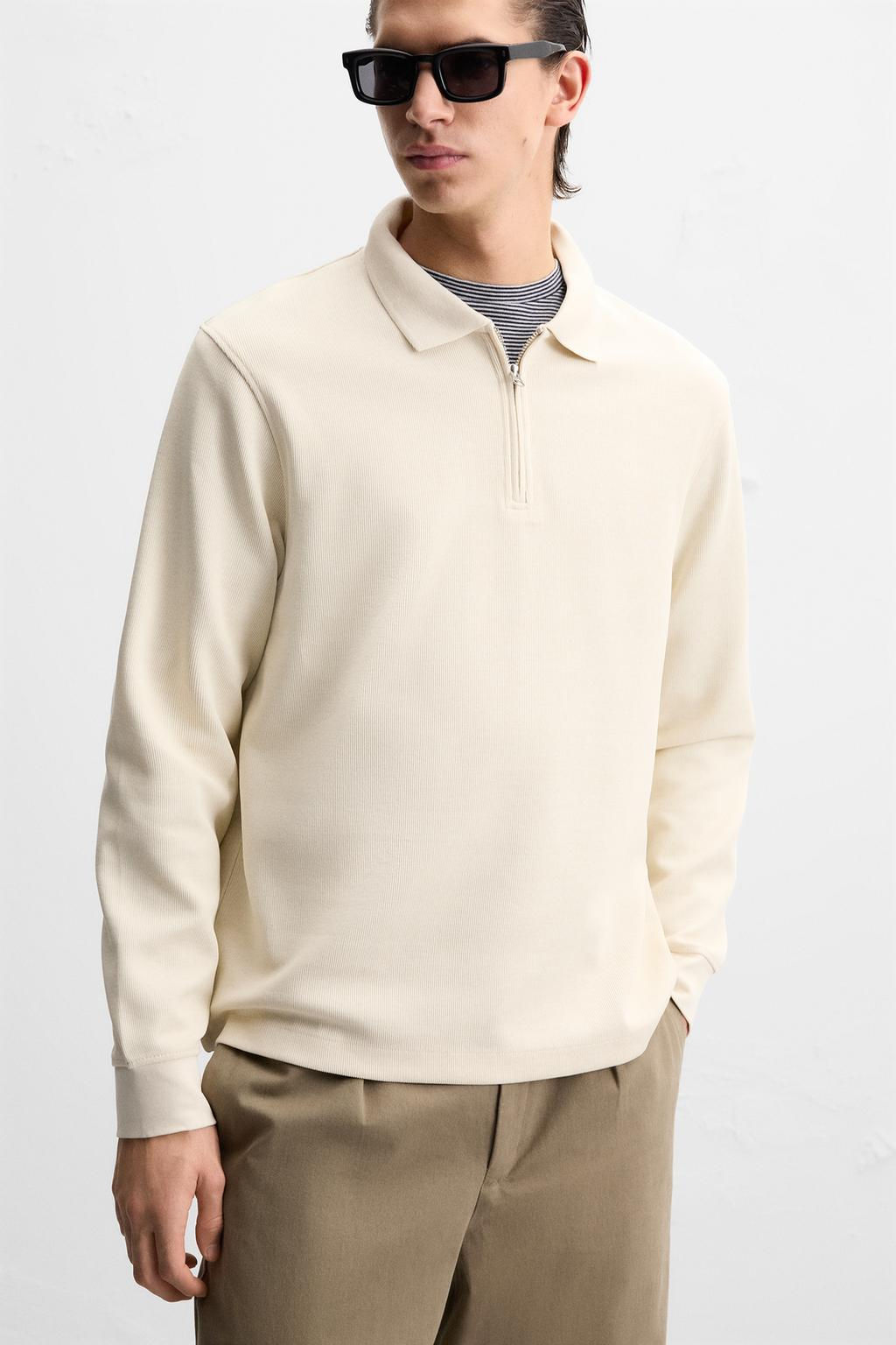 ZIP COLLAR POLO SHIRT - Zara фото 13