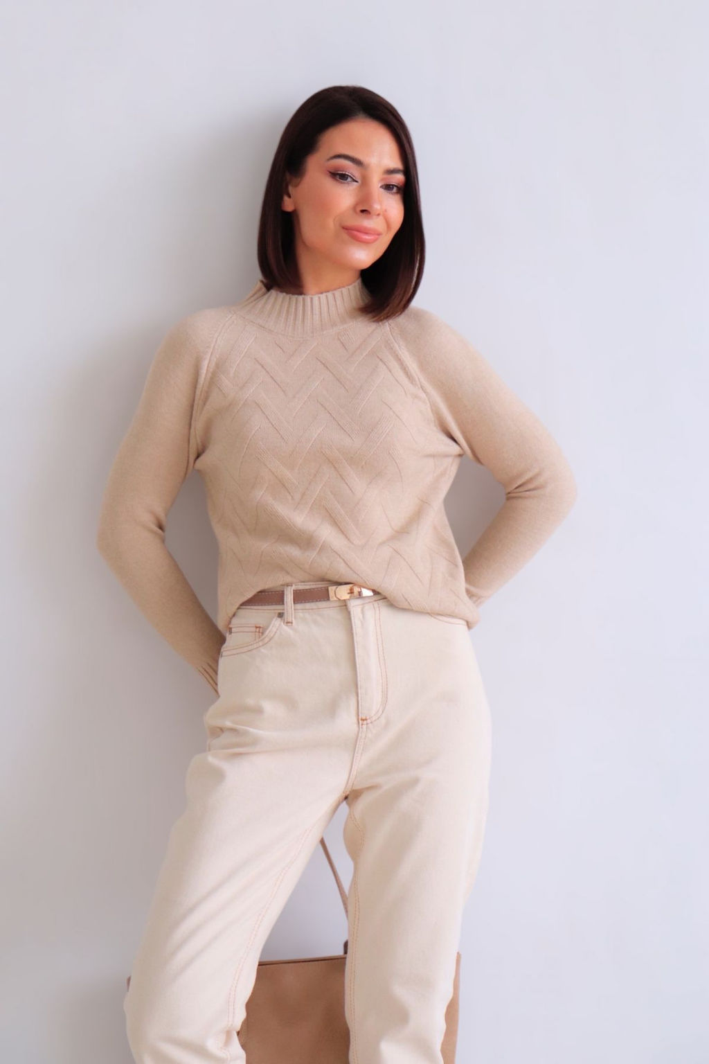 Martichelli Джемпер бежевый зигзаг фото 7