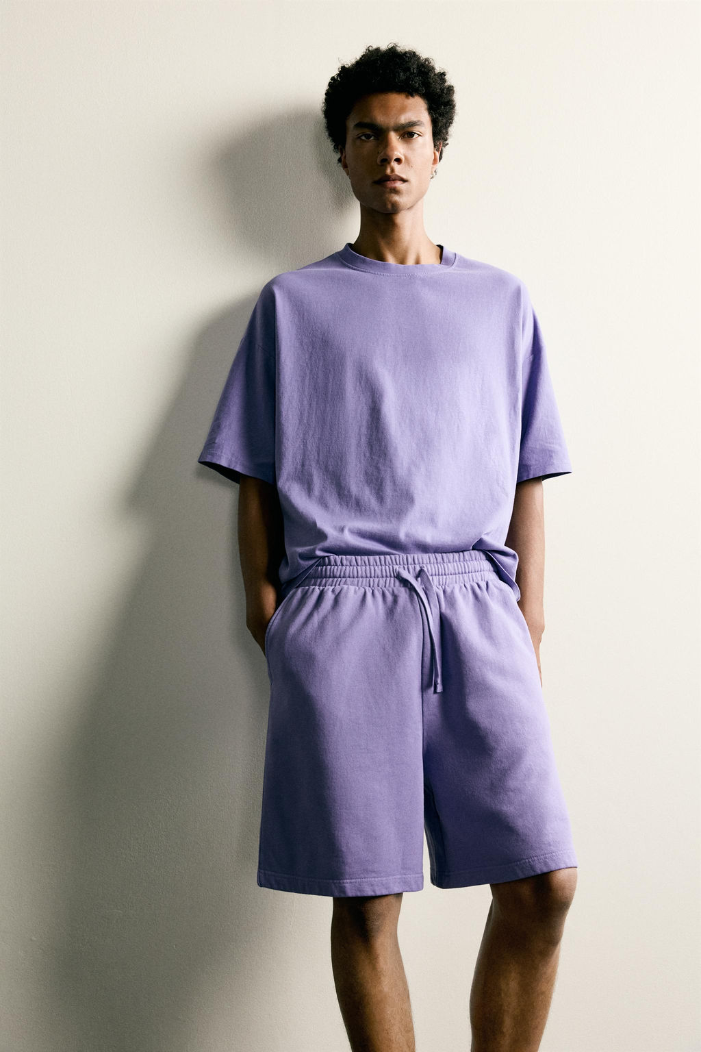 BERMUDA JOGGER B?SICA LAVADA / Morado - Zara фото 6