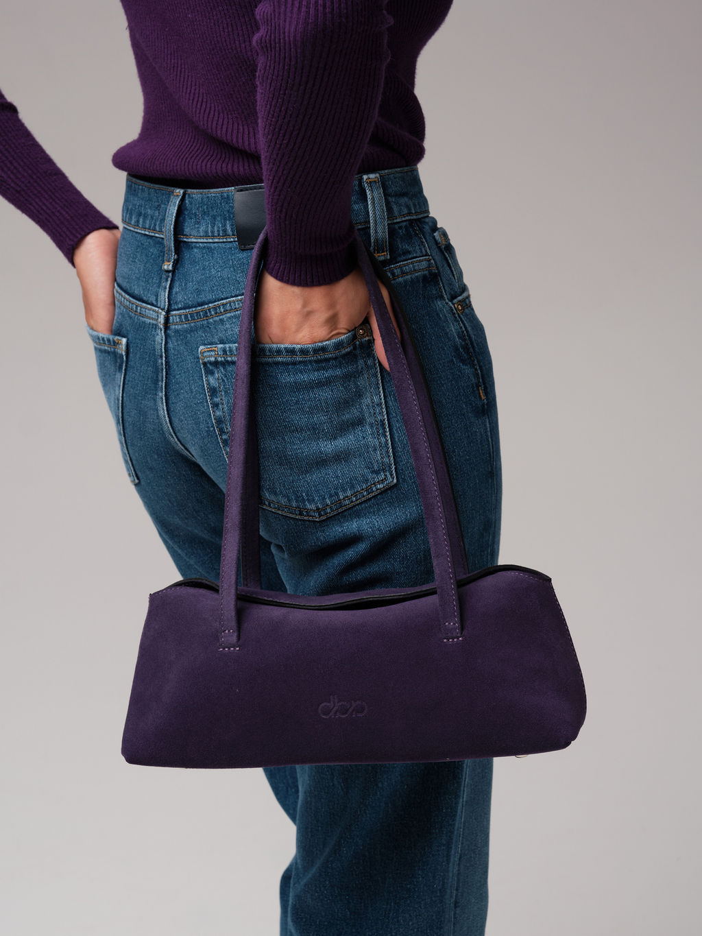 Замшевая сумка Raduy DBR 31127 виноградный  фото 4