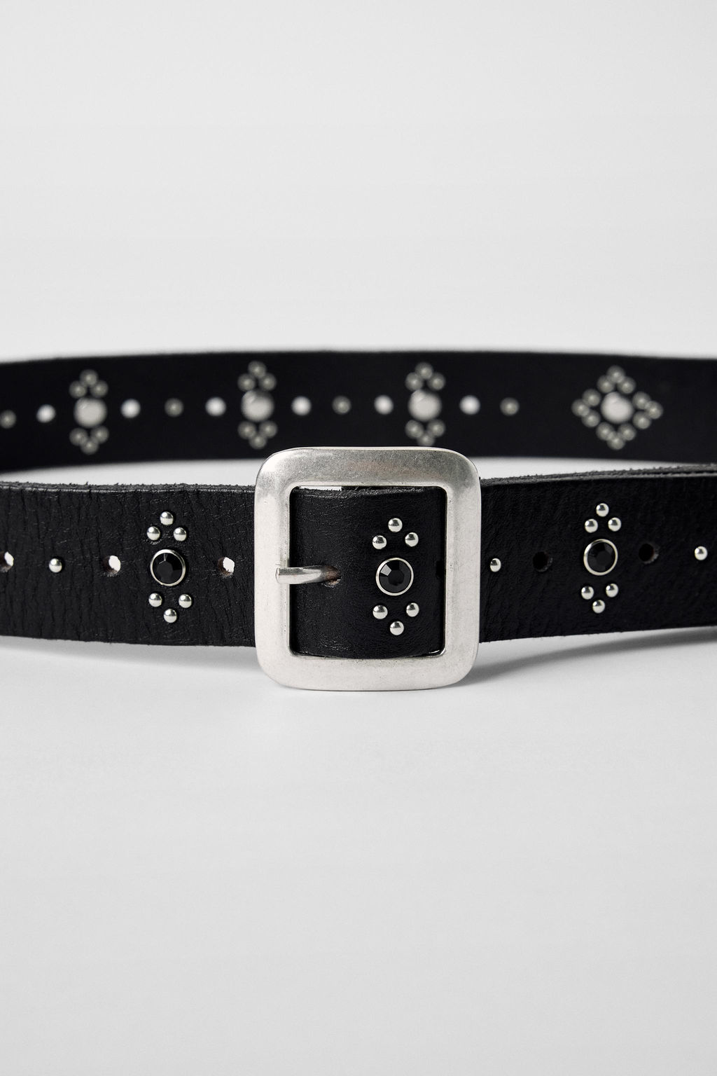 LEATHER BELT WITH EYELETS AND STUDS KATE MOSS X ZARA  фото 3