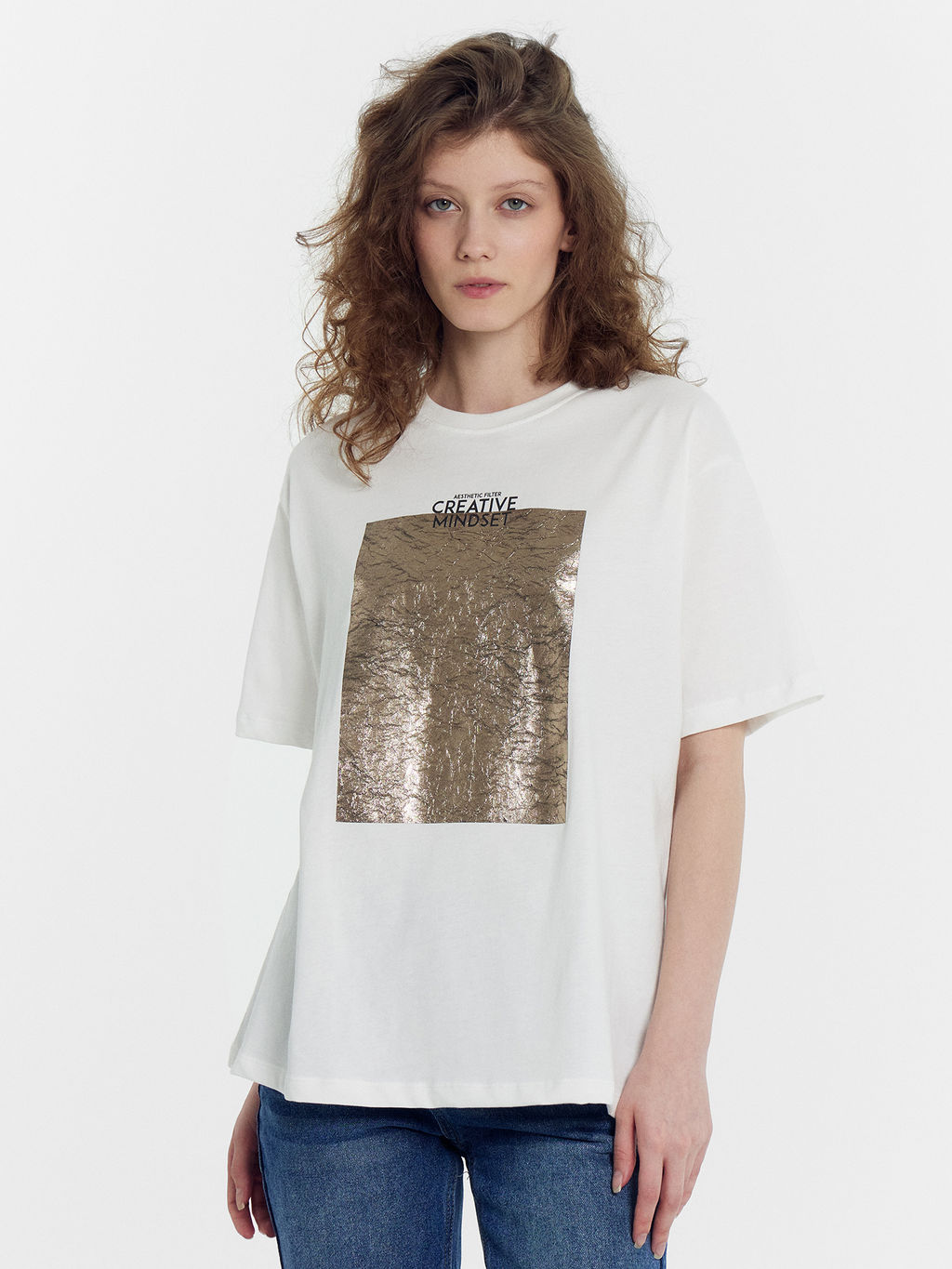 Футболка женская белая с печатью