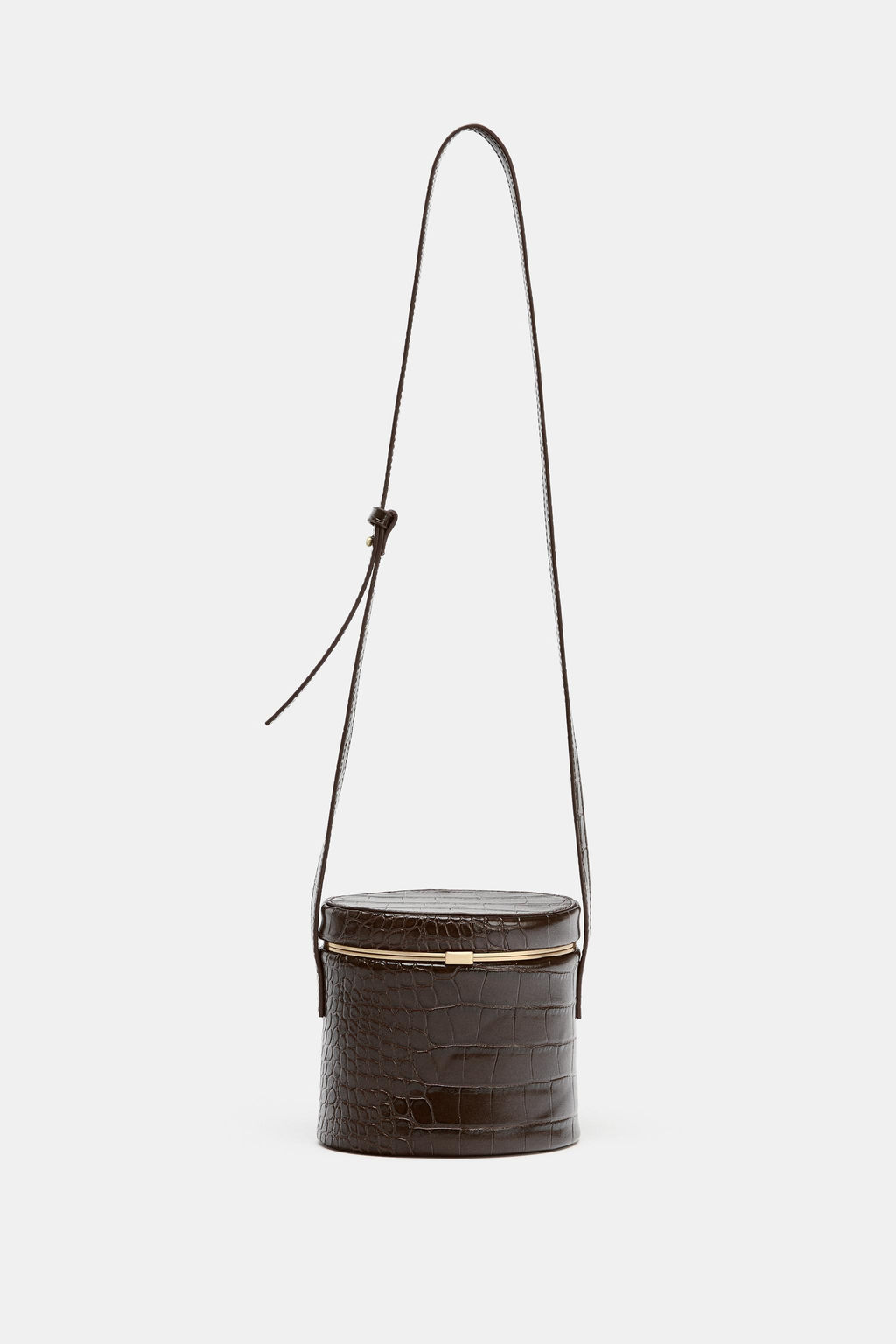 BOLSO R?GIDO EFECTO RELIEVE / Marr?n - Zara фото 2