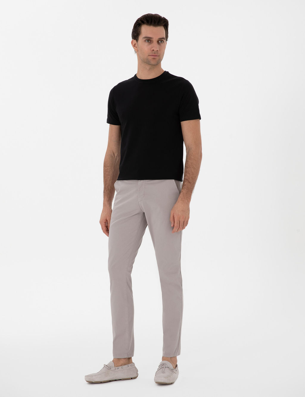 Vizon Slim Fit Pamuk Kar___ml_ Kanvas Pantolon